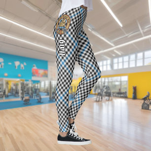 Leggings Crest de Clan Haig sobre Tartán de Cuadros