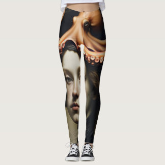 Leggings Criatura Marina Hermosa Pulpo Dark Academia Océano