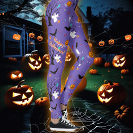 Leggings Criaturas y dulces divertidos de Halloween