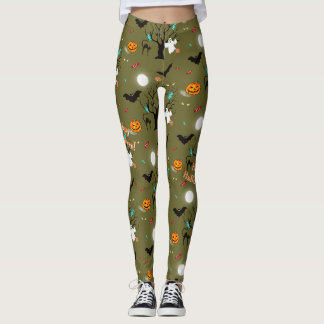 Leggings Criaturas y dulces divertidos de Halloween