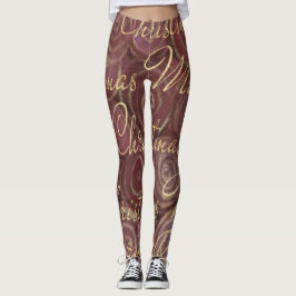 Leggings Crimson y oro navidades