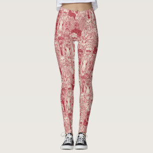 Leggings criptiforme multitud de piernas de perlas rojas
