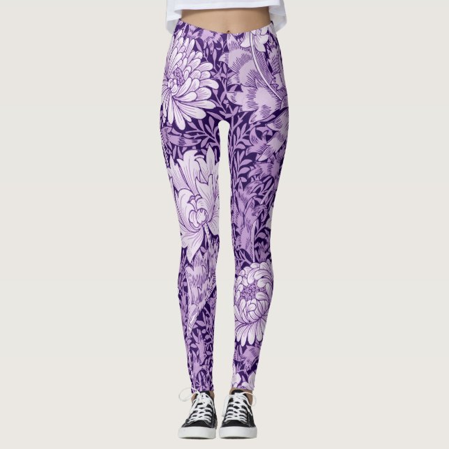 Leggings Crisantemo morado, William Morris (Anverso)