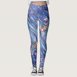 Leggings Cristal azul de las piernas