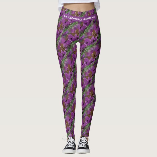 Leggings Cristiano floral GESTIÓN TU RAZA inspiradora (Anverso)