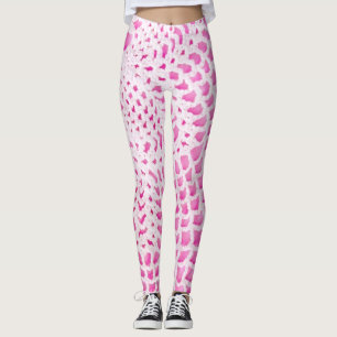 Leggings Crochet blanco sobre rosa