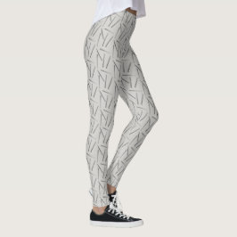Leggings Crochet Hooks Plata + Gris