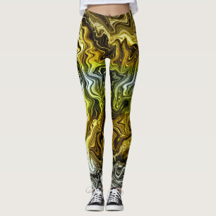 Leggings Cromo Dorado Plateado Frío Metálico