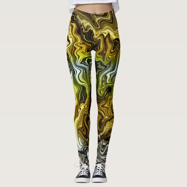 Leggings Cromo Dorado Plateado Frío Metálico (Anverso)