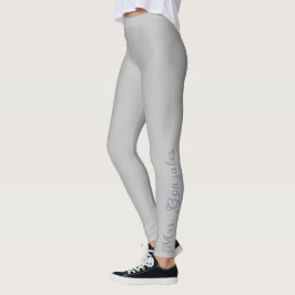 Leggings Cromo Plata y Azul Pizarra Novia Moderna Personali