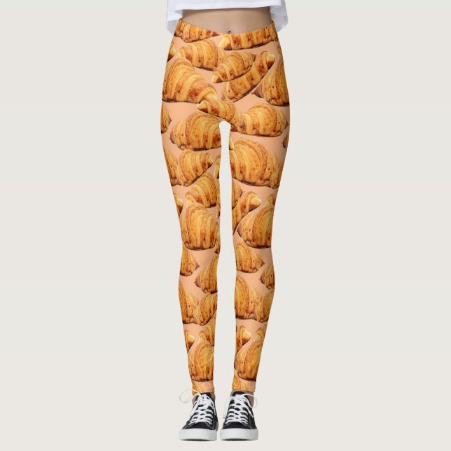 Leggings Cruasán dorado, panadería sin fisuras. (Anverso)