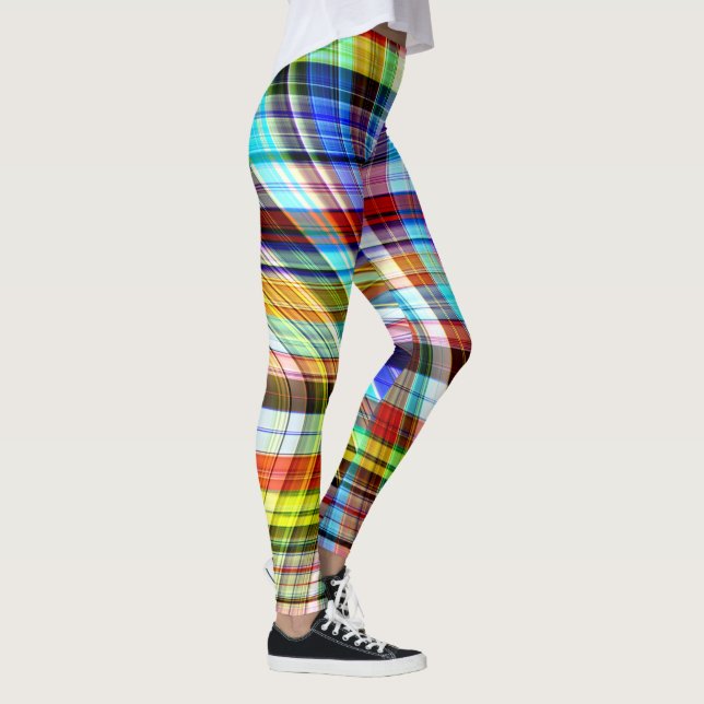 Leggings Cruce de franjas coloreadas y transparentes (Derecha)