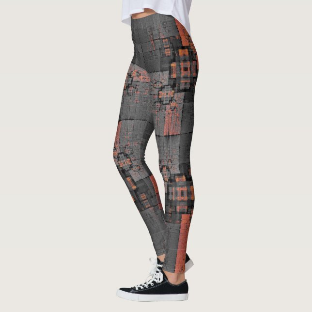 Leggings Cruces de naranja y gris (Izquierda)