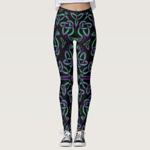 Leggings Cruz céltica del dragón de agua