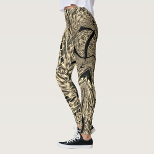 Leggings Cruzado con un tono beige oscuro, espejo