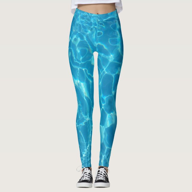 Leggings Crystal Clear Sky Blue Pool Water (Anverso)