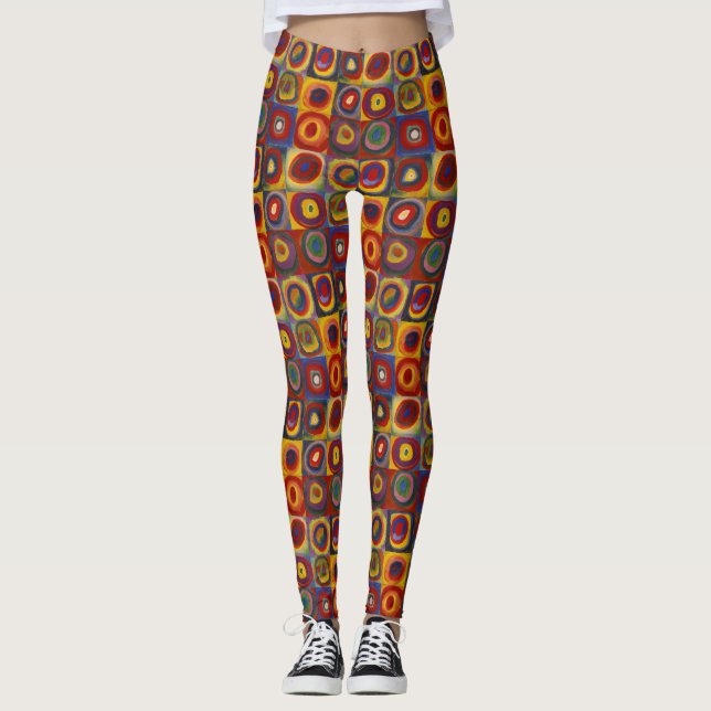 Leggings Cuadrados coloridos de Kandinsky Farbstudie (Anverso)