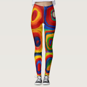 Leggings Cuadrados con círculos, abstracto, Wassil Kandins