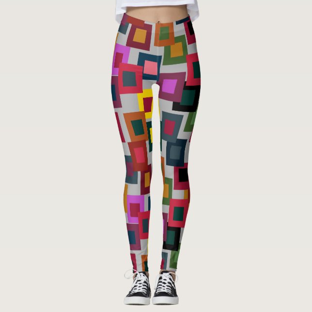 Leggings Cuadrados oscuros sobre la luz (Anverso)