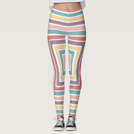 Leggings Cuadrados verde azulados de color amarillo morado