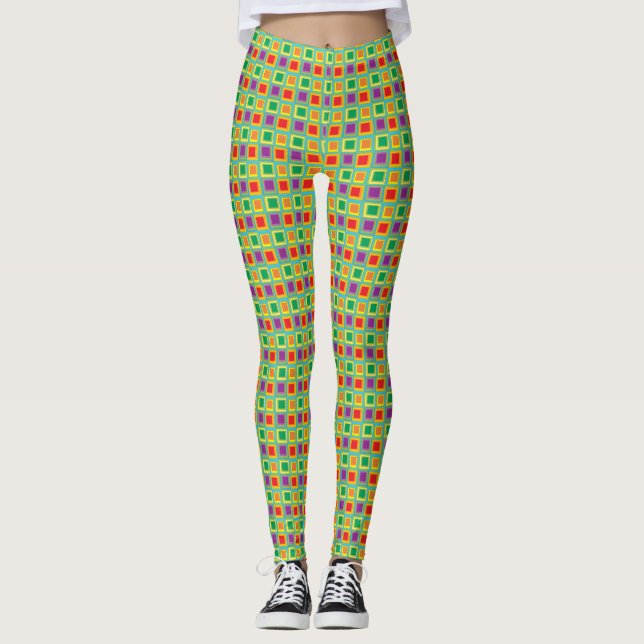 Leggings cuadrados verdes (Anverso)