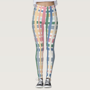 Leggings Cuadrícula de rebanado de líneas dibujadas a mano
