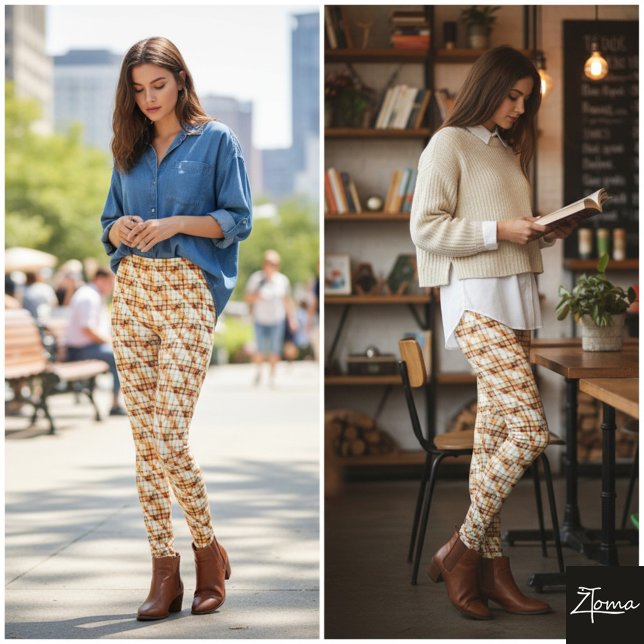 Leggings Cuadro Diagonal Claro de Tejido Sutil (Subido por el creador)