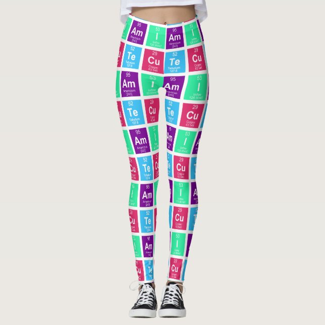 Leggings Cuadro químico periódico de elementos: IAm CuTe (Anverso)