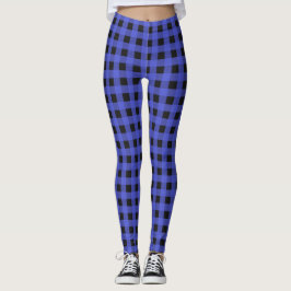 Leggings Cuadro rústico azul de búfalo leñador