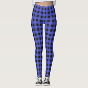 Leggings Cuadro rústico azul de búfalo leñador