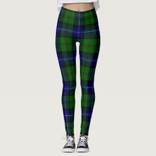 Leggings cuadros azul verde tartán Urquhart