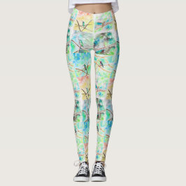 Leggings Cuadros de acuarela de la colección Hummingbird