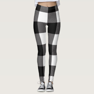Leggings Cuadros de cuadros negros y blancos de Buffalo Pla