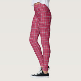 Leggings Cuadros de ladrillo rojo y melocotón suave