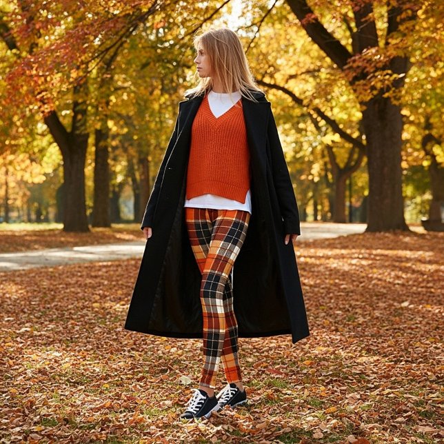 Leggings cuadros de otoño (Subido por el creador)
