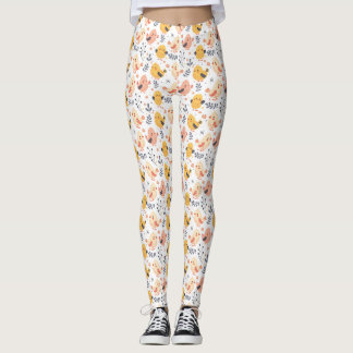 Leggings Cuadros de primavera y patrón floral