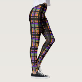 Leggings Cuadros giratorios espeluznantes de Halloween