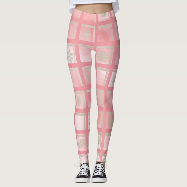 Leggings Cuadros Rosas (Anverso)