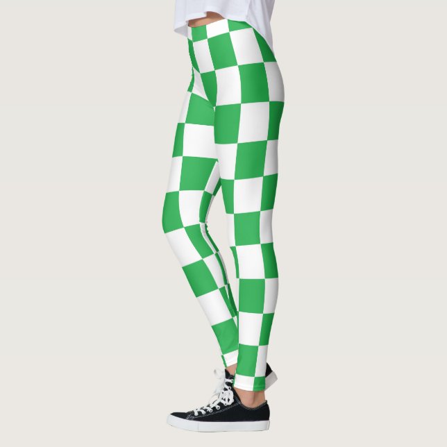 Leggings Cuadros verdes y blancos (Izquierda)