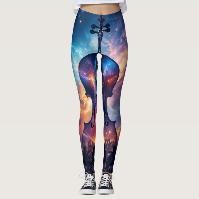 Leggings Cuando la música se encuentra con las garrapatas C (Anverso)