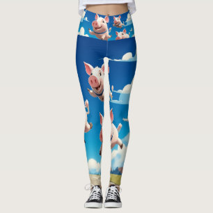 Leggings Cuando los cerdos vuelen Cerdos alados divertidos