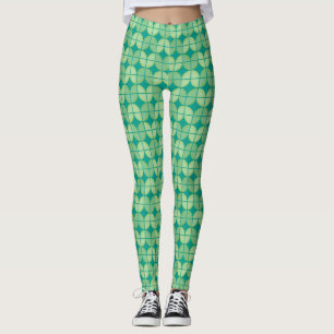 Leggings Cuartas socialistas en patrón verde