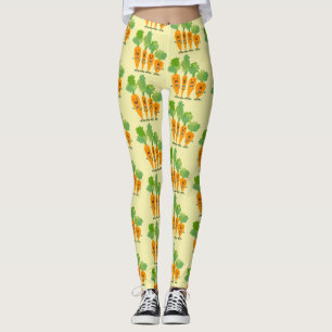 Leggings Cuarteto de zanahoria cantante lindo ilustracion p