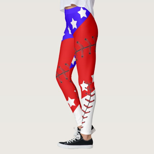Leggings Cuarto de la temporada de béisbol de julio (Izquierda)