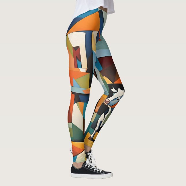Leggings Cubist Art Leggings: Wearable Masterpieces (Derecha)