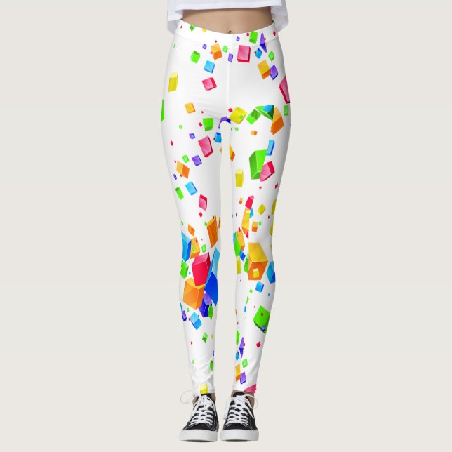 Leggings Cubos coloreados 1 (Anverso)