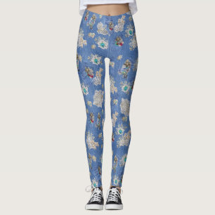 Leggings Cubos de Denim Jean, gatitos y encaje