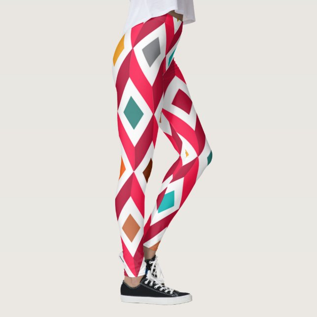 Leggings Cubos rosados 3D (Derecha)