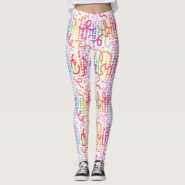 Leggings Cuentas de Color Doodle (Anverso)