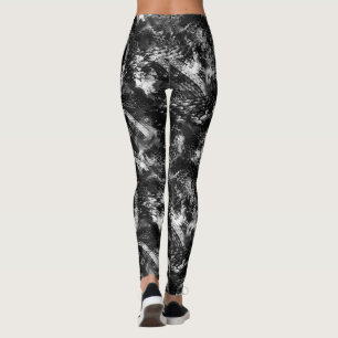 Leggings Cuero de piel de pithon, lagarto de serpiente sin
